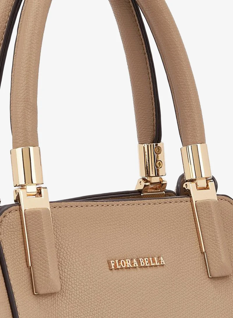 Flora Bella By Shoexpress beige Flora Bella Textured Tote Bag With Detachable Strap for Women | Best Price UAE
