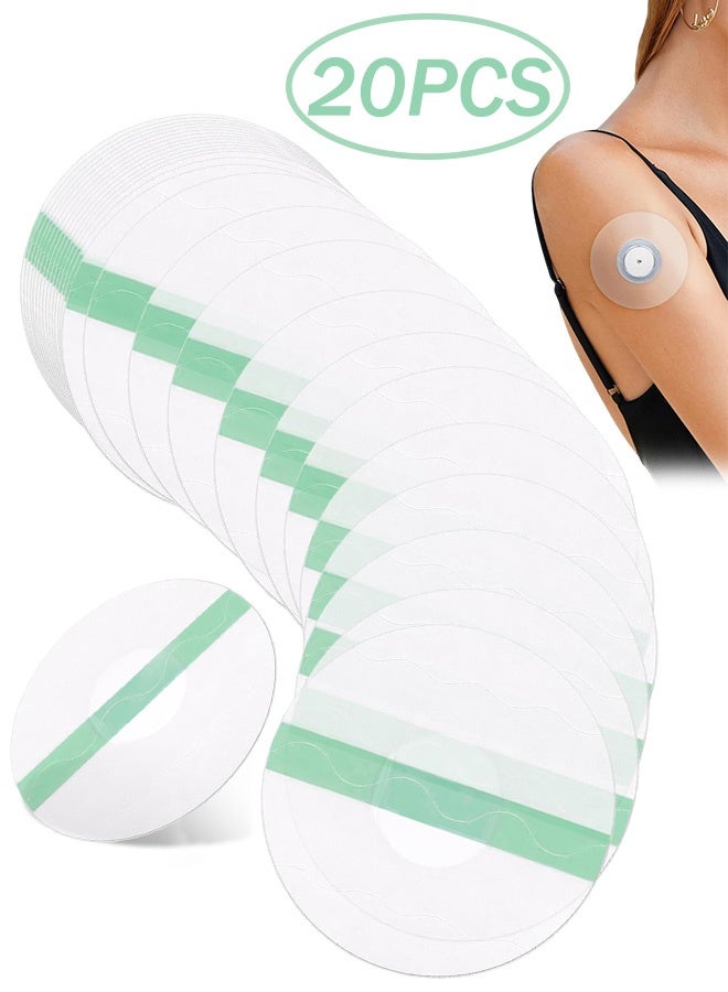 20 Pack Adhesive Patches for Freestyle Libre 2 Guardian Enlite Sensor Covers Clear Film Tape - Image 1