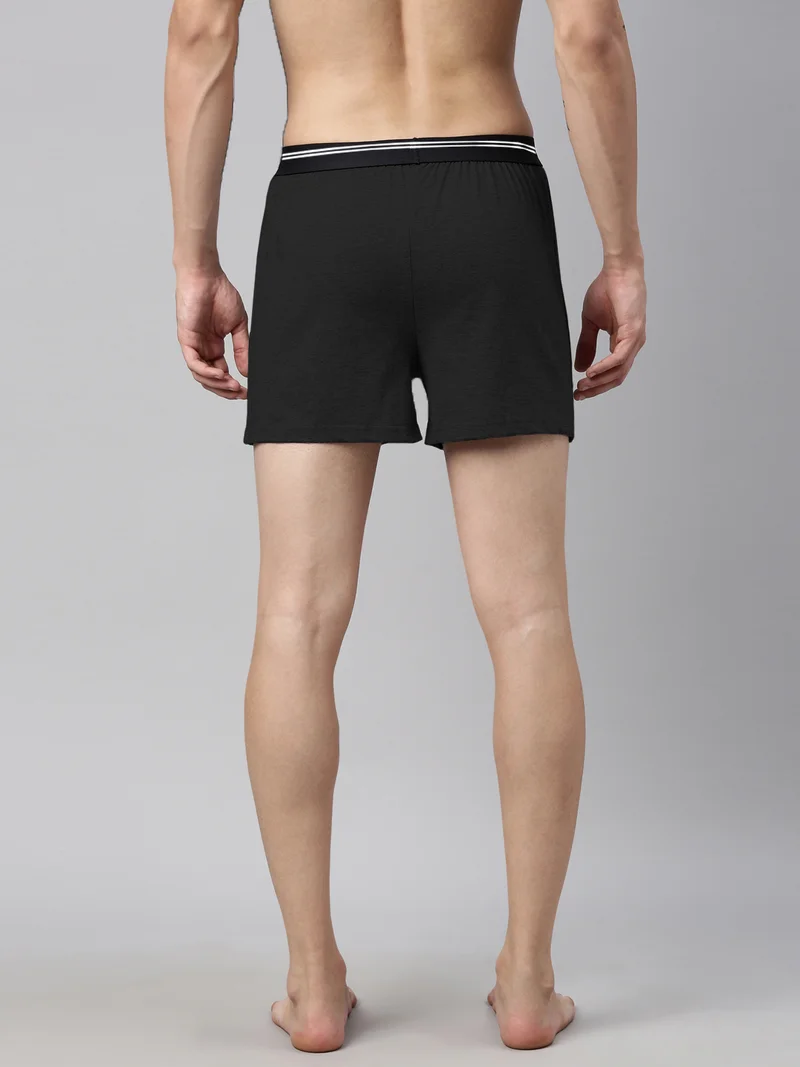 Joven Men Solid Pure Cotton Boxers Pack Of 2