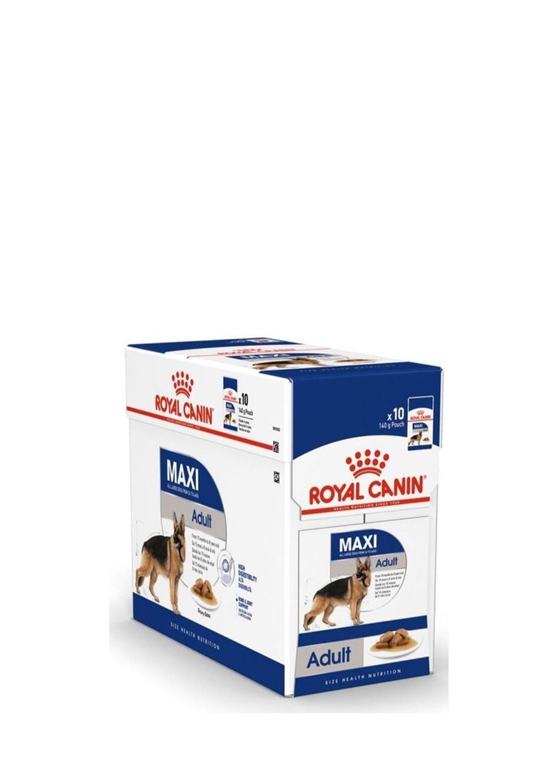 Health Nutrition Maxi Adult Wet Food Pouches 140g Pack Of 10