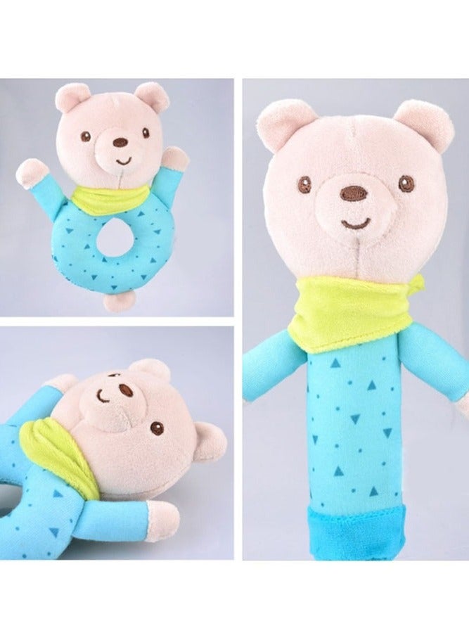 INSENSE Green Bear Plush Rattle – Safe and Soft Toy for Babies, Promotes Sensory Development - Image 3