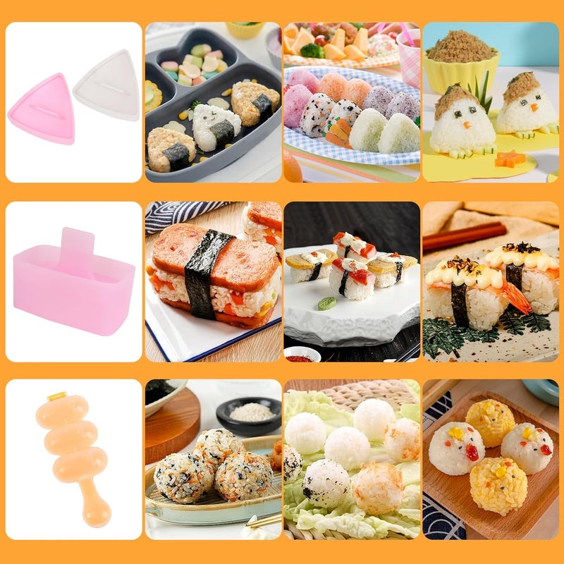 Machomby طقم صانع كرات الأرز على شكل حيوانات وزهور وقلوب 10 قطع - Image 4