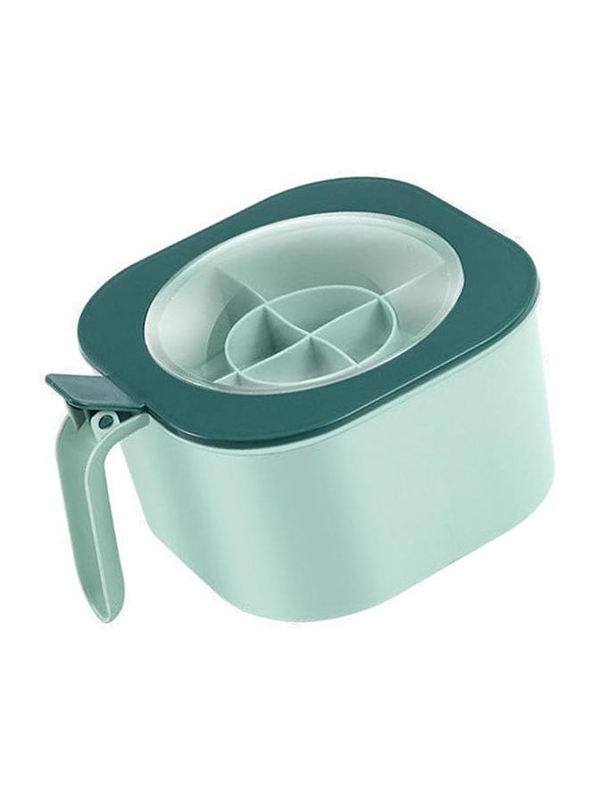 Thoraya Seasoning Organizer Box PP 4 Compartments Multifunctional Spice Container Box for Kitchen Green  - Image 4