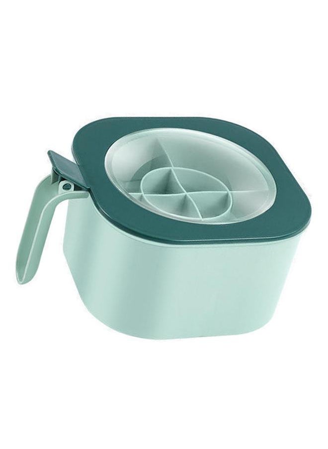Thoraya Seasoning Organizer Box PP 4 Compartments Multifunctional Spice Container Box for Kitchen Green  - Image 3