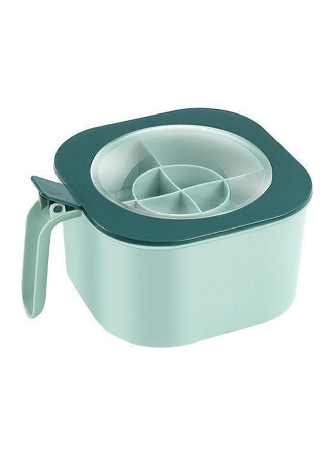 Thoraya Seasoning Organizer Box PP 4 Compartments Multifunctional Spice Container Box for Kitchen Green  - Image 2