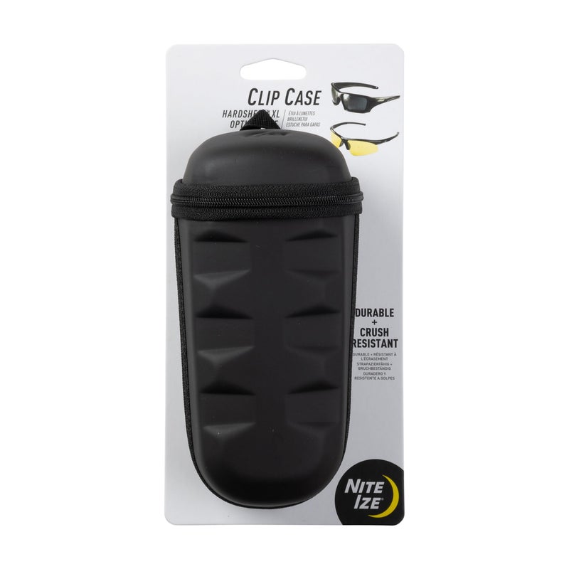 Nite IZE Clip Case Hardshell XL Optics Case - Sunglasses Organizer for Travel - Pouch Case for Eyeglasses - Black - Image 1