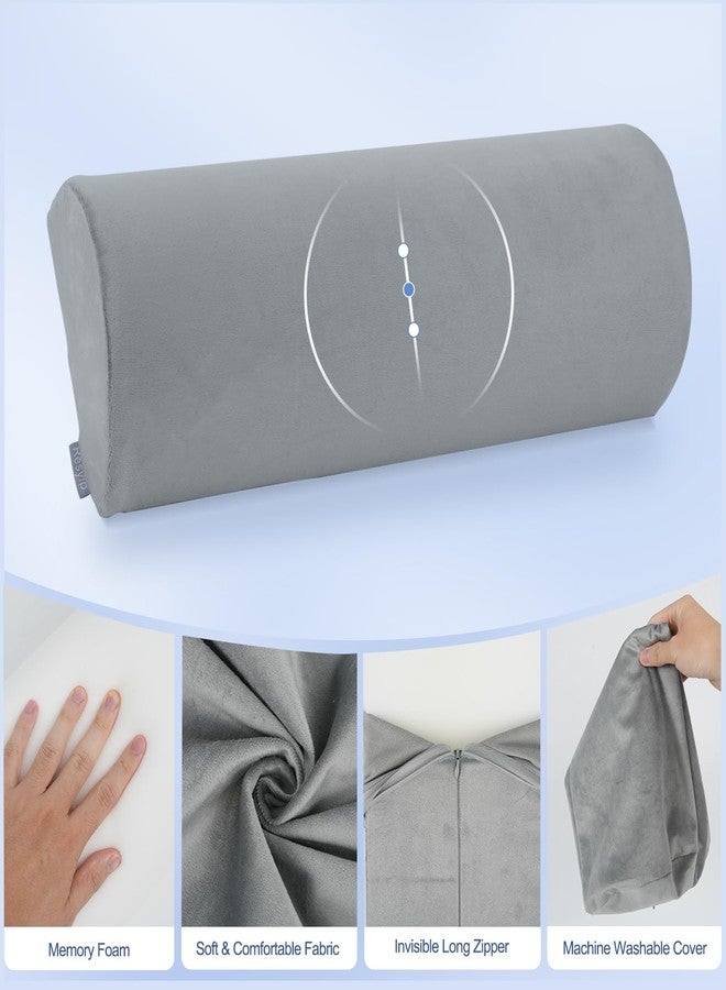 Resylp Half Moon Bolser Pillow for Legs and for Back Pain, Memory Foam Knee Pillow for Back Sleeping, Ankle and Knees Support, Under Knee Pillow for Sleeping on Back, Grey - Image 4