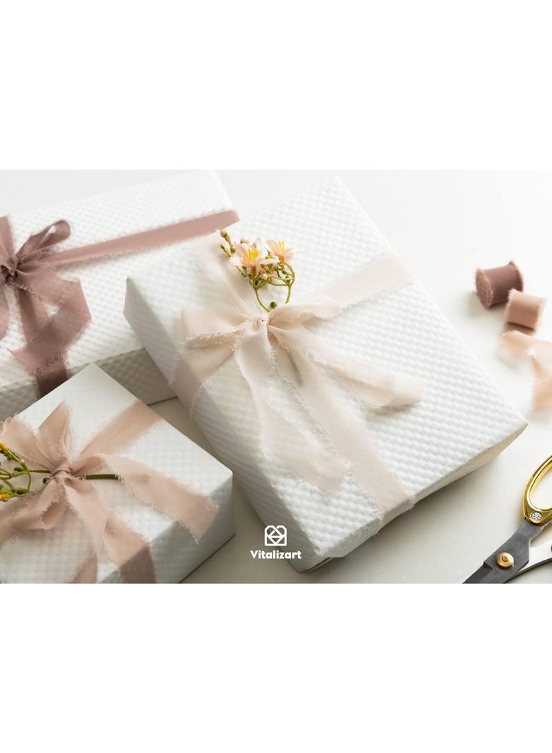 Generic 1.57Inch x 63.9Yd Chiffon Silk Ribbon, Mixed Color Ribbons Set, 7.1 Yd x 9 Rolls Fringe Fabric Eco-Friendly Ribbons, for Wedding Invitations, Bridal Bouquets, Gifts Wrapping and Bow Making Decoration  - Image 5