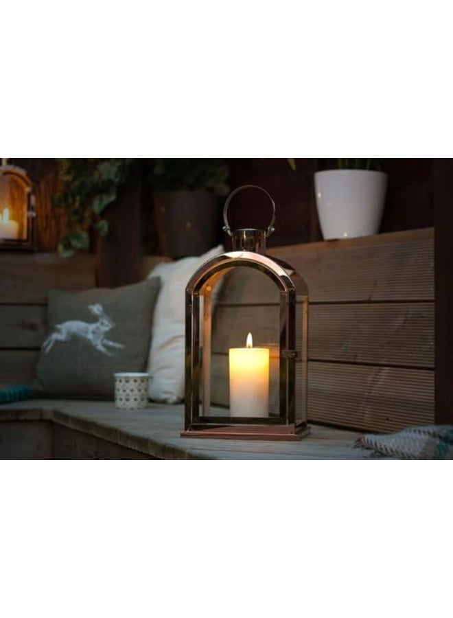 Outdoor Hurricane Dome Candle Lantern Set Rose Gold 14.5X6X6Cm Rose Gold  - Image 3