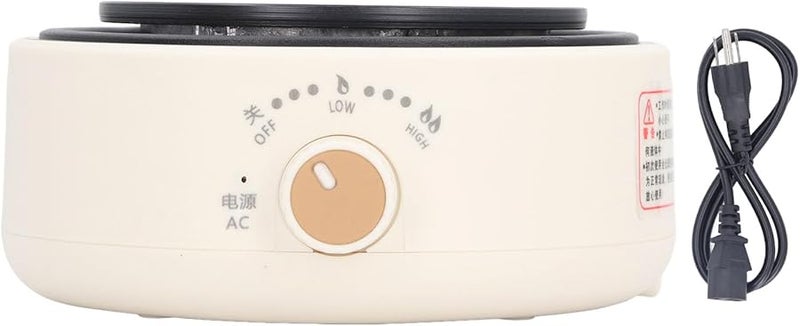 Beige Portable Single Burner Electric Hot Plate 360 Degree Heating Countertop Stove 110V US Plug - Image 2