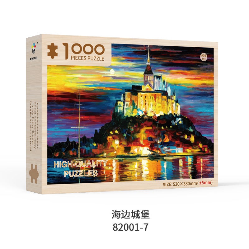 Wooden Adult 1000 Pieces Of Special-Shaped Puzzle Christmas Personality Educational Toys Source Manufacturers Strength - Image 1