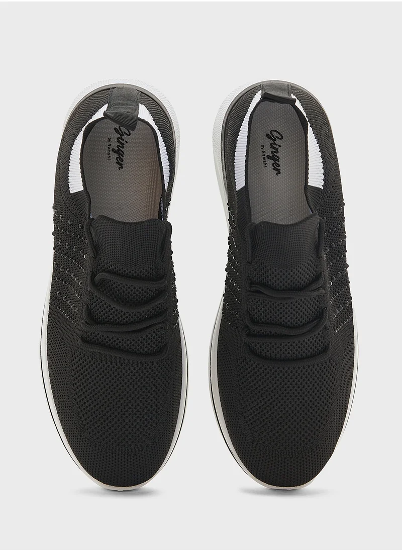 جينجر Fly Knit  Diamante Sneaker
