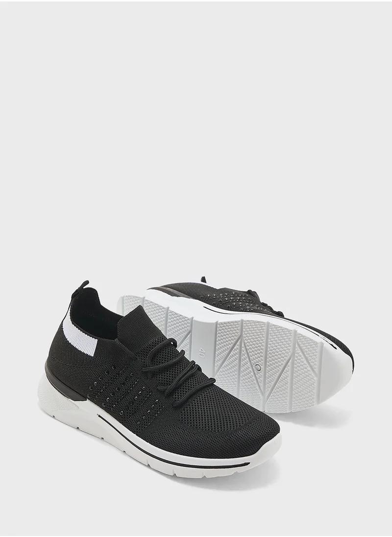 جينجر Fly Knit  Diamante Sneaker