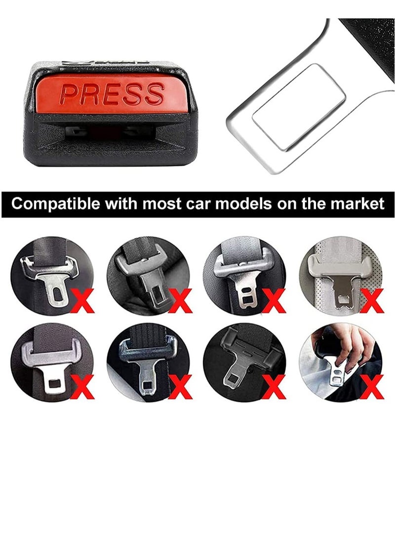 PAMEER 2 Pack Car Seat Belt Extender Universal Adjustable Car Safety Seat Belt Clip Buckle for Seat Belt Extension Fits Most Cars Seat Belt Buckle Alert Muffler  - Image 5
