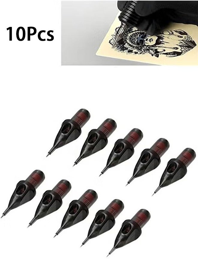 GMORO - 10PCS Tattoo Needle, Tattoo Syringe Needle Round Lined Film Professional Disposable Tattoo Needle For Rotary Tattoo Machine (1203RL) - Image 1