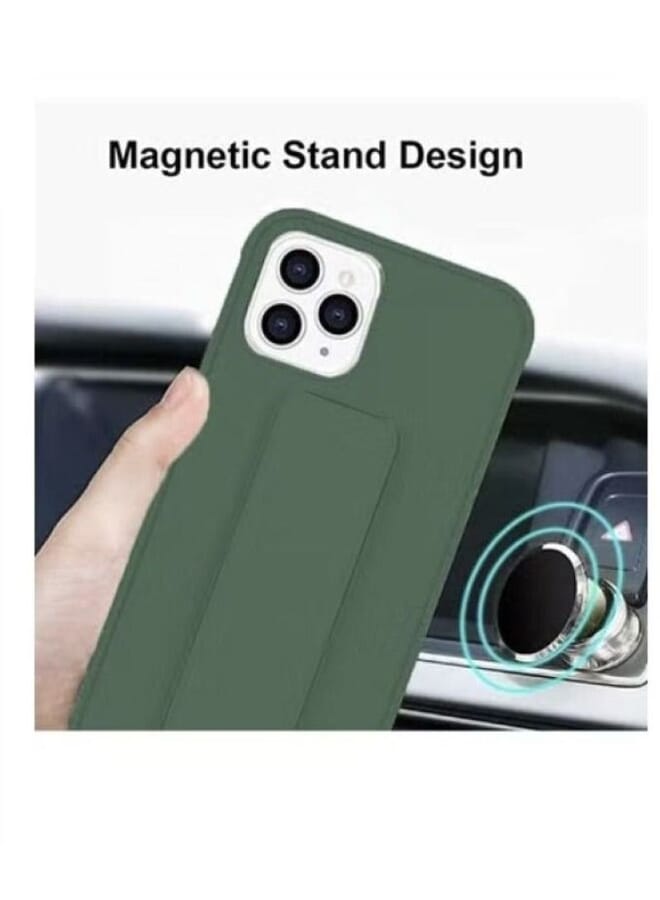 S-TOP 3 in 1 back cover with hand grip 1 screen cover and camera cover for iPhone 13 Pro Green - Image 2