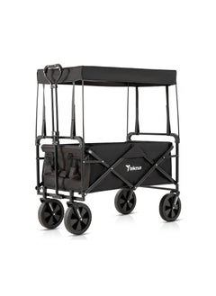TEKNUM Teknum Folding Wagon Cart w/ Canopy-Black  - Image 1