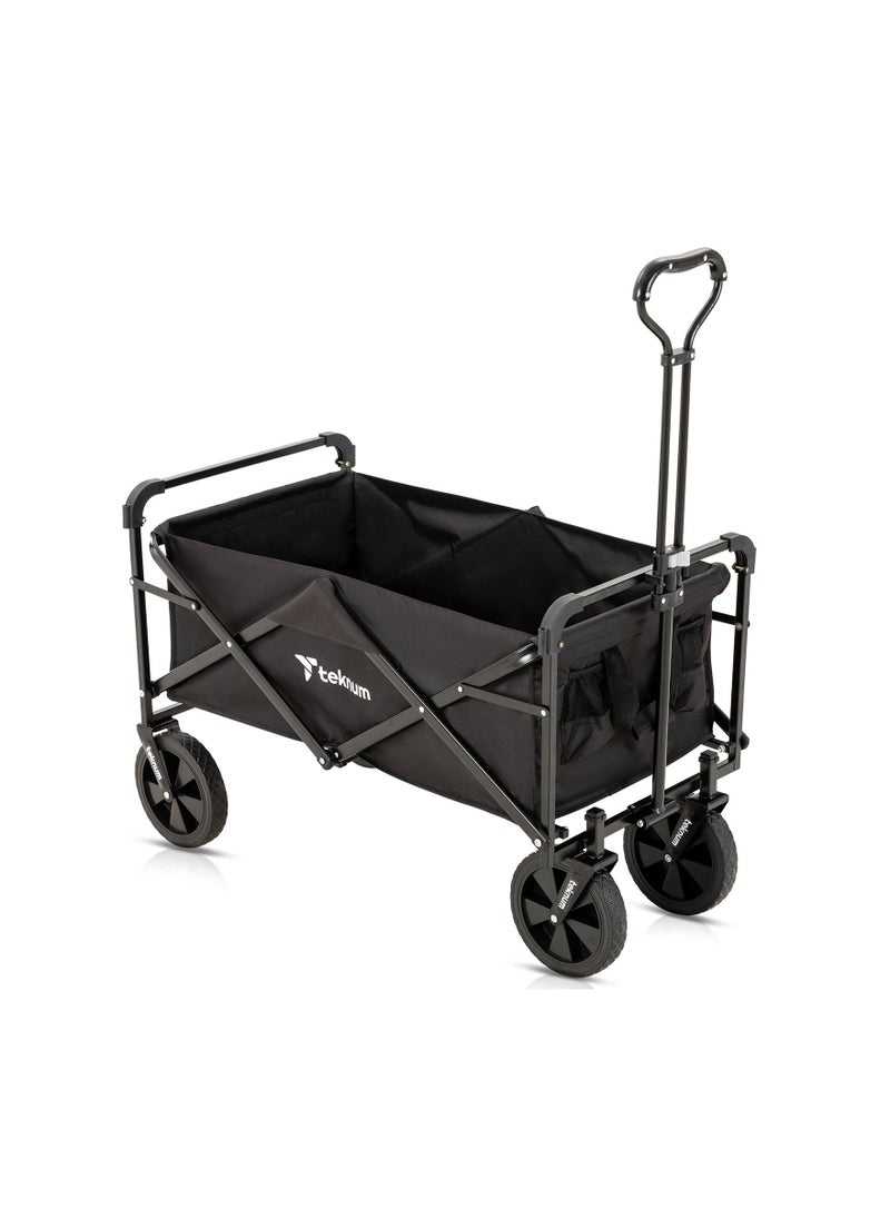 TEKNUM Teknum Folding Wagon Cart w/ Canopy-Black  - Image 3