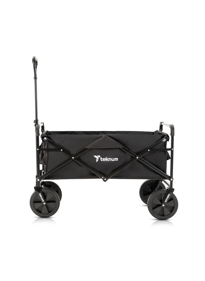 TEKNUM Teknum Folding Wagon Cart w/ Canopy-Black  - Image 4
