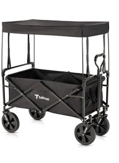 Teknum Folding Wagon Cart w/ Canopy-Black - pzsku/Z728366B9DD8327F60453Z/45/_/1688740812/87139efe-877a-47b7-bcea-aae7ad5db3bf