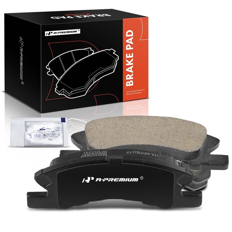 A-Premium APremium Front Ceramic Disc Brake Pads Set Compatible with Mitsubishi Mirage 2014201520172020 Mirage G4 20172020 12L 4 Pcs