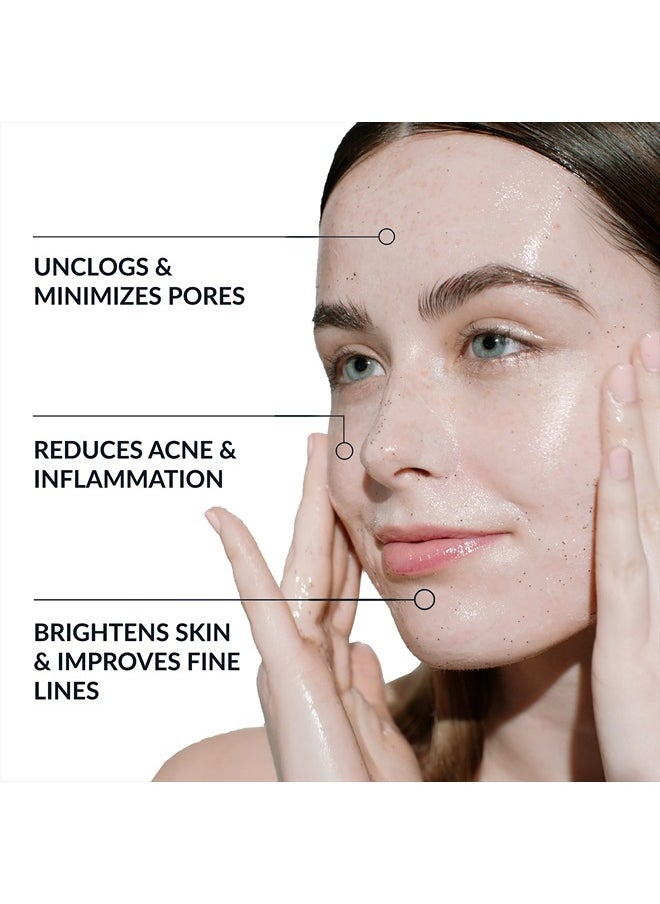 NAELI - AHA / BHA Exfoliating Face Wash - 10% Glycolic Acid & Salicylic Acid Cleanser, Anti Aging Acne & Wrinkle Reducing Facial Exfoliant, Pore Minimizer & Brightening Scrub - Vegan & Cruelty Free, 4 oz (AHA - Image 1