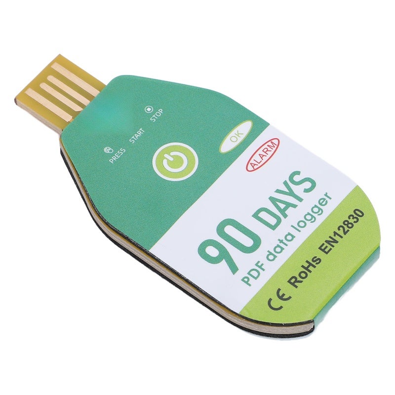 USB Temperature Data Logger: IP67 Water Resistant - Precise Monitoring PDF Data Recorder with 18,000 Entries for Cold Chain Logistics, Refrigerated Containers and Laboratories - Image 1