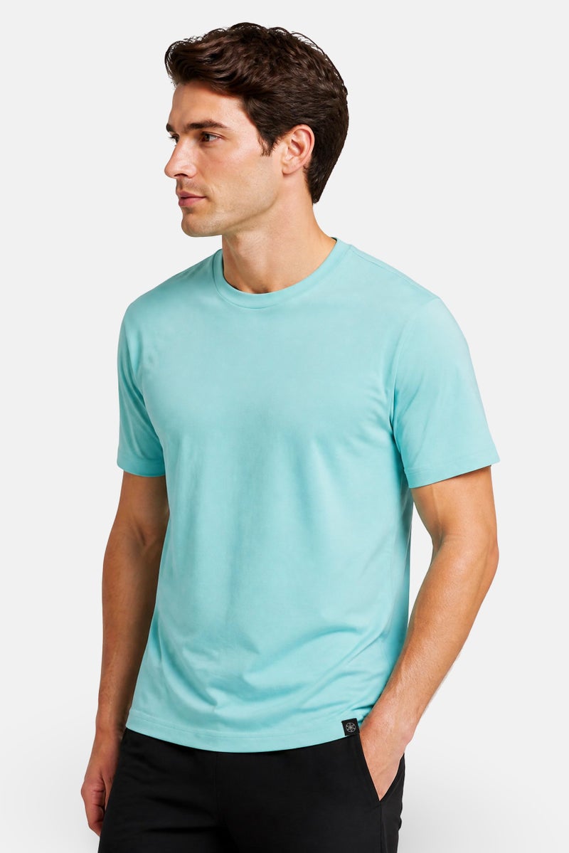 Gaiam Men Slim Fit Short Sleeve Training T-Shirt, Pastel Turquoise - Image 4