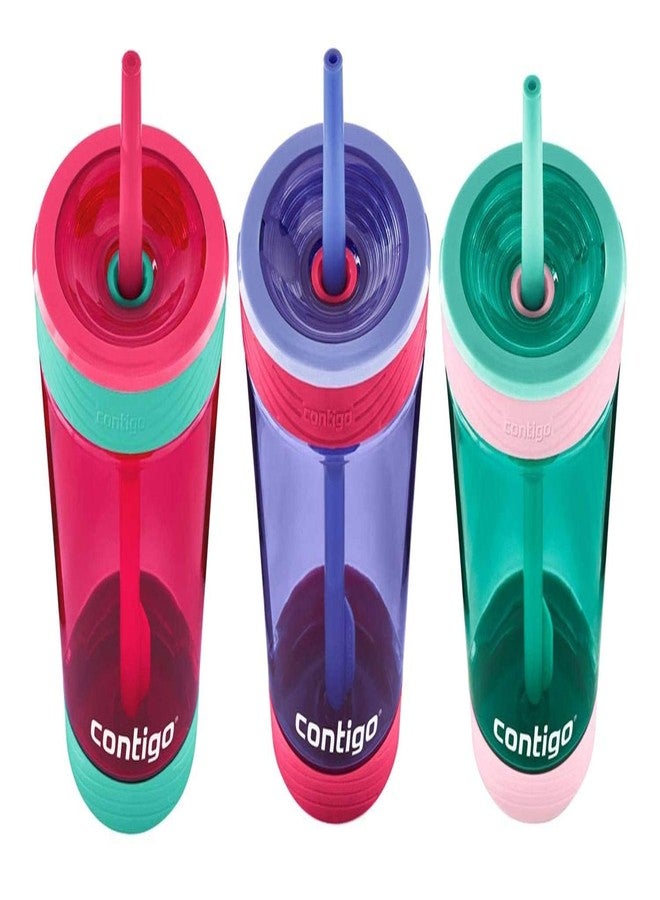 Contigo Kids 3 Pack Tumblers - Pink/Purple/Aqua (Red Purple Green) - Image 2