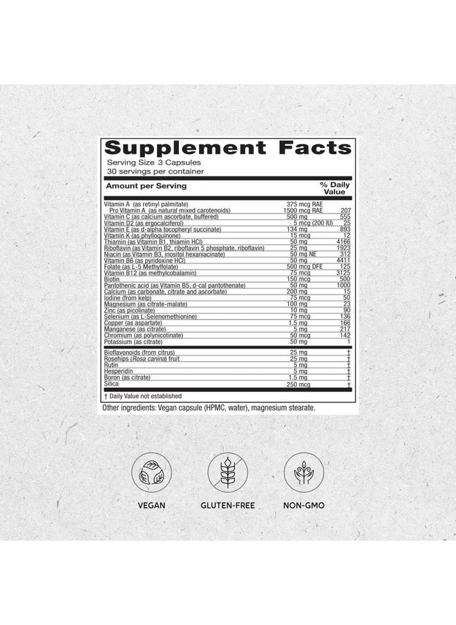 Vitanica Vitanica Women's Symmetry, High Potency Multivitamin and Mineral, Vegan, 90 Capsules  - Image 2