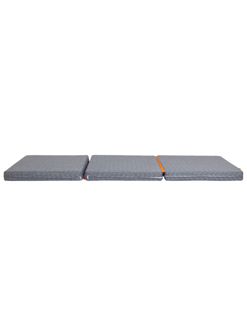COMFY 180 X 90 X 10CM PREMIUM QUALITY LUXURIOUS GREY KNITTED FOLDING MATTRESS - Image 4