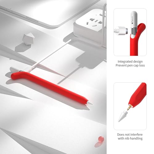 AKSHFETH Silicone Cover Sleeve for Apple Pencil USB-C Ultra Thin Cover Case for Apple Pencil USB C Accessories Soft Ipad Apple Pencil Grip Silicone Case (Mint Green+Lavender Grey) - Image 3