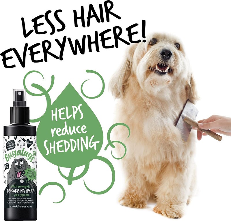 Bugalugs Wild Lemongrass Shed Control Dog Deodorising Spray - 200ML - Image 3