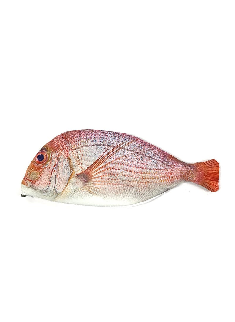 allydrew - allydrew Fish Novelty Pouch for Stationery Tools and Cosmetics, Fish Shaped Clutch, Pink Fish - Image 1