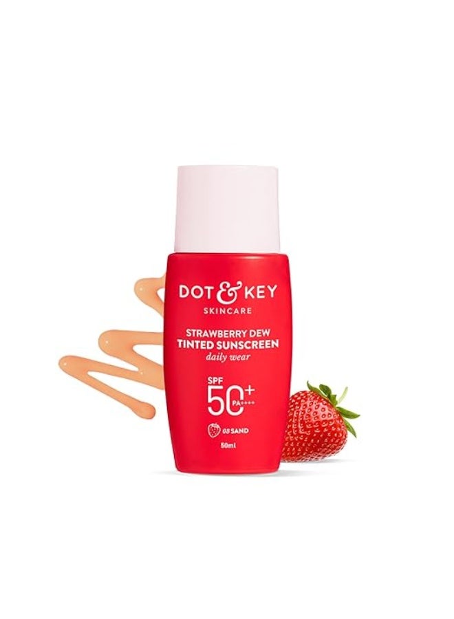 Dot & Key Strawberry Dew Tinted Sunscreen SPF 50+ Pa++++ - 03 Sand | Protection Against UVA & UVB | Broad Spectrum, Water & Sweat resistant | For All Skin Types | 50ml - Image 1