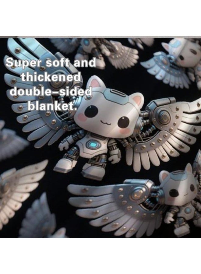 عام بطانية رقيقة من الفانيلا الكرتونية للأطفال والرضع (دافئة ومريحة، ومناسبة للنوم والألعاب) 70 سم * 100 سم - Image 1