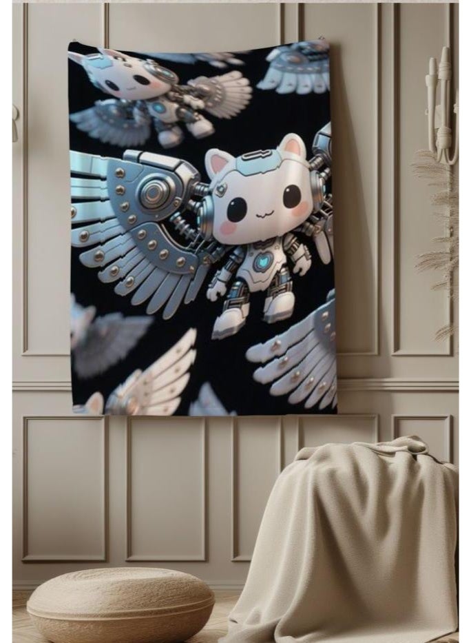 عام بطانية رقيقة من الفانيلا الكرتونية للأطفال والرضع (دافئة ومريحة، ومناسبة للنوم والألعاب) 70 سم * 100 سم - Image 4