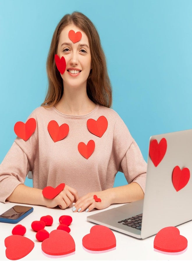 FOIMAS 800pcs Heart Sticky Notes,Valentine's Day Heart Shaped Sticky Note Pads Memo for Valentine's Day School Office Supply,Red and Pink - Image 5