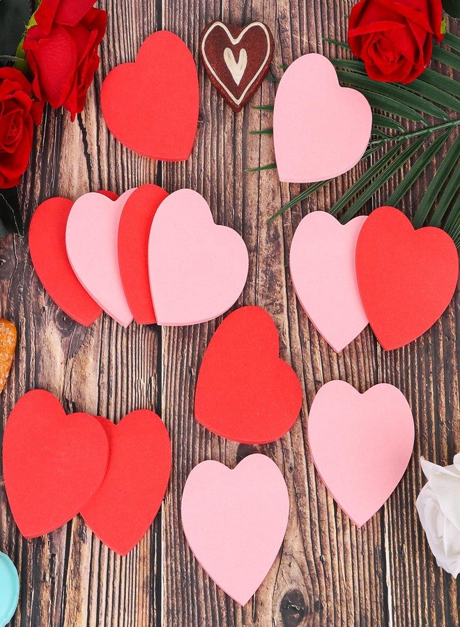 FOIMAS 800pcs Heart Sticky Notes,Valentine's Day Heart Shaped Sticky Note Pads Memo for Valentine's Day School Office Supply,Red and Pink - Image 4