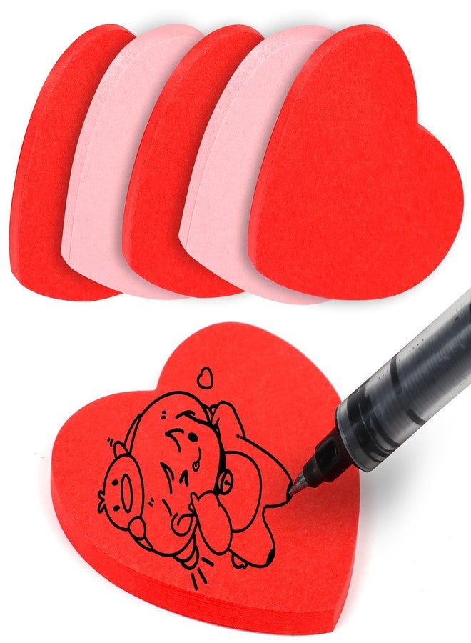 FOIMAS 800pcs Heart Sticky Notes,Valentine's Day Heart Shaped Sticky Note Pads Memo for Valentine's Day School Office Supply,Red and Pink - Image 1