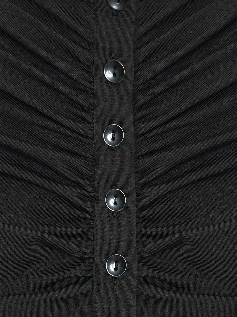 Dilvin Black DILVIN Slim-fit Boat Neck Bodysuit Blouse for Women | Best Price UAE