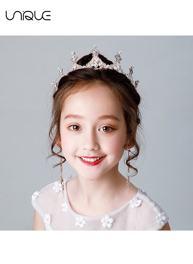 Unique Crystal Princess Crown for Girl Women Ladies, Queen Tiaras with Rhinestone, Gold Birthday Tiaras Headpieces Accessories for Girls Wedding Prom Costume Party, Elegant Crown Lady Girl Bride Wedding Prom - Image 5