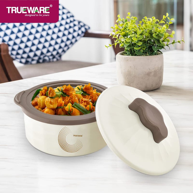 Trueware TRUEWARE Stylus Casserole Inner Steel Casserole 2000 ml Brown PU Insulated BPA free Odour Proof Food Grade Easy to Carry Easy to Store Ideal For Chapatti Roti Curd Maker Kitchen Storage Kitchen accesseroies Thermoware Hot Pot  - Image 5