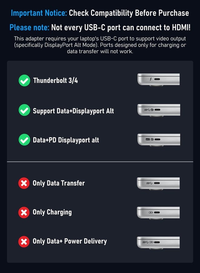 Lemorele Laptop Docking Station Dual HDMI Monitor, 10 in 1 USB C Hub with 2 HDMI Ports, PD Charging, SD/TF, 5 USB C/A Ports, Laptop Docking Station for Dell XPS/HP/Lenovo/Surface - Image 2