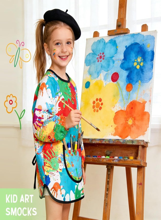hapray مريلة رسم للأطفال من hapray، عبوة واحدة، مريلة رسم مقاومة للماء مع جيب للأطفال من الأولاد والبنات من سن 3 إلى 6 سنوات - Image 5