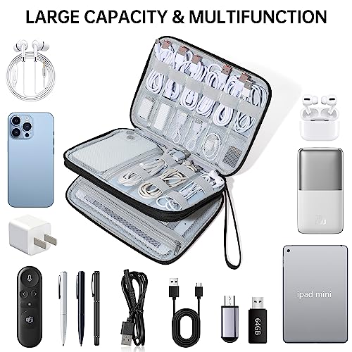 CILLA Electronics Organizer Travel, Travel Cord Organizer Case, Compact Electronics Accessories Bag for Cable, Cord, Charger, Phone - Image 5