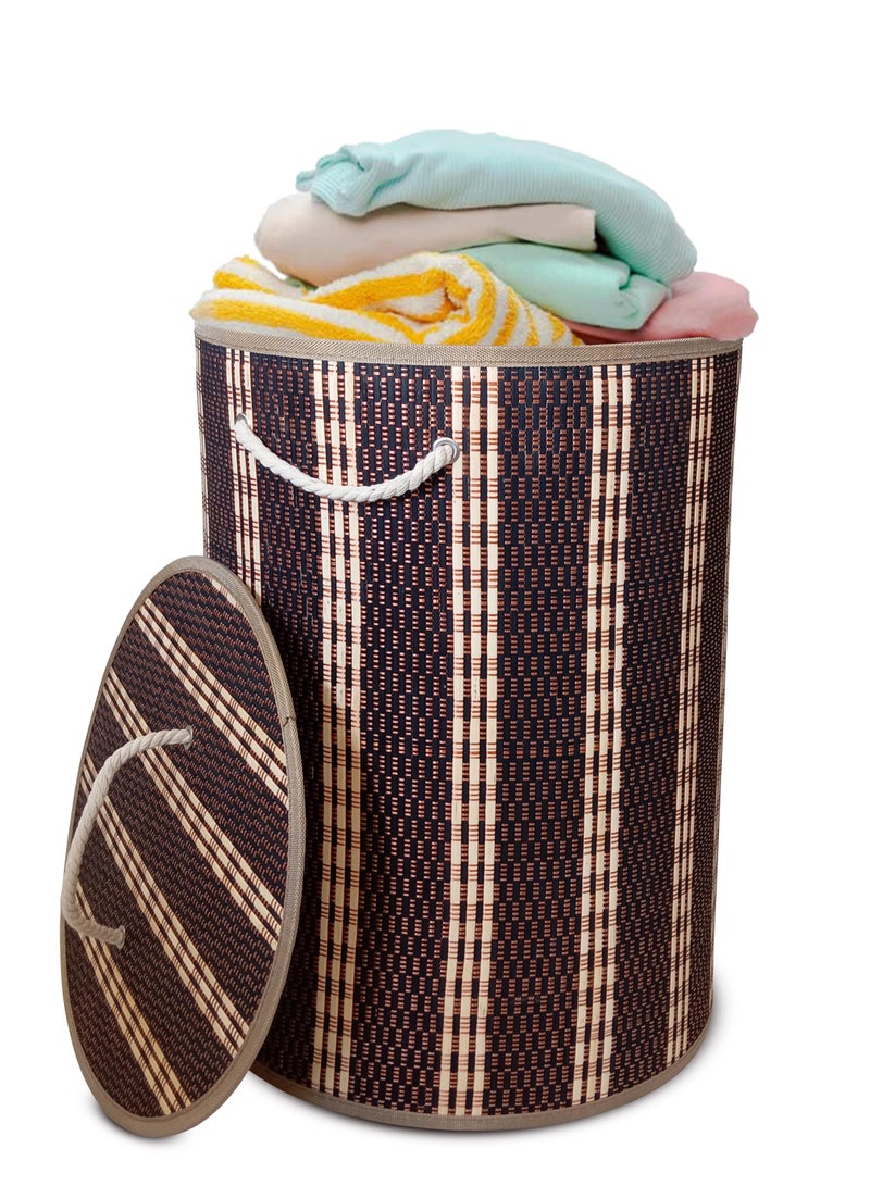 سلة غسيل من الخيزران - دائرية 50 × 35 سم - Image 1