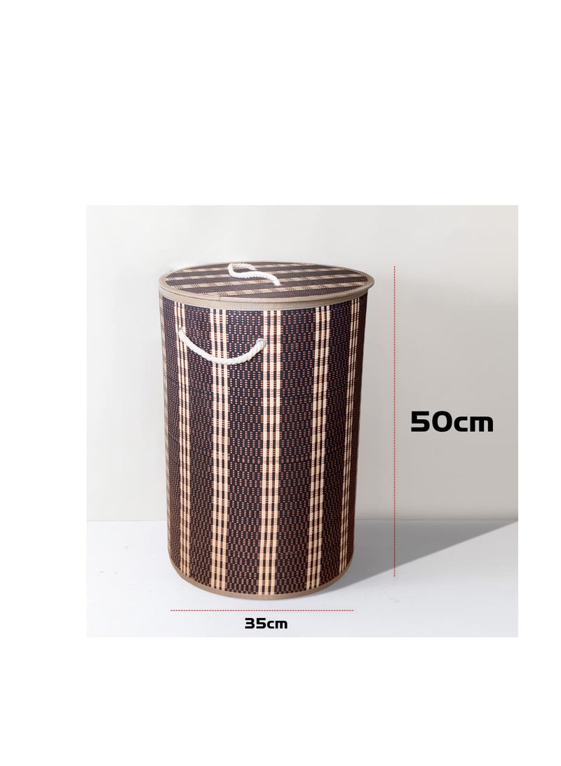 سلة غسيل من الخيزران - دائرية 50 × 35 سم - Image 3