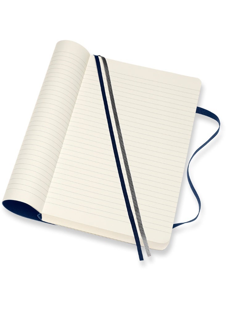 MOLESKINE Expanded Notebook Large Size Ruled Pages Sapphire Blue Soft Cover 400 Pages - Image 4