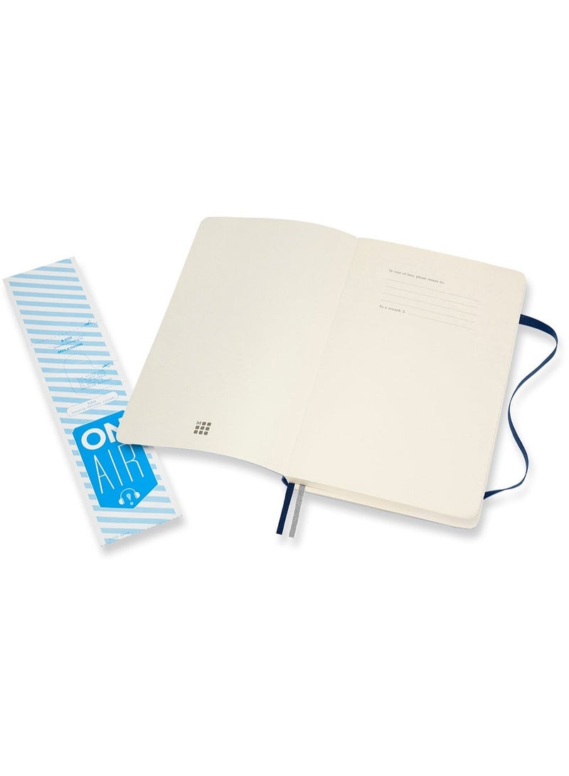 MOLESKINE Expanded Notebook Large Size Ruled Pages Sapphire Blue Soft Cover 400 Pages - Image 3